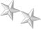 Sharplace Lot de 2 Broches Pins en Forme d'Etoiles, Pins de Col Motif Broche Métallique pour Accessoire de Costume des Hommes Femmes, argent