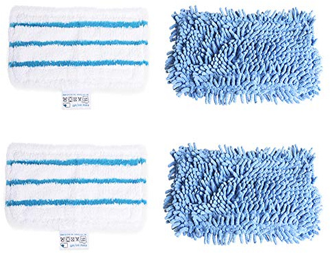 Louu 4 pezzi di ricambio per Steam Mop Pad per Black & Decker FSM1500 FSM1600 FSM1610 FSM1620 FSMH1621 FSM1630 e FSMP20 Mop Cloth di pulizia