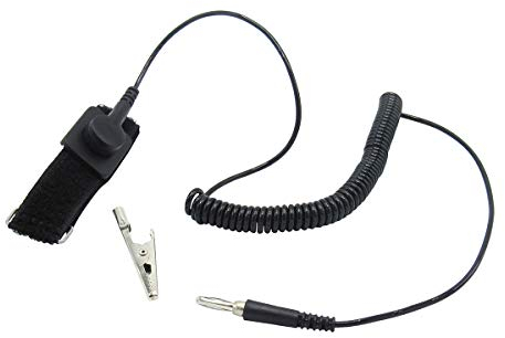 KnnX 28117 | Verstellbarer antistatischer Handgelenkgurt | Erdungsdraht | Verhindert statische Elektrizität und elektrostatische Entladung ESD