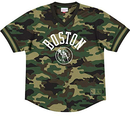 Mitchell & Ness Boston Celtics Camo Mesh V-Neck Shirt