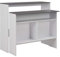 vidaXL Bartisch mit 2 Tischplatten Bartresen Stehtisch Bistrotisch Tresentisch Küchentheke Küchentisch Tresen Bar Frühstückstisch Weiß Grau 130x40x120cm