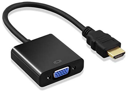 Cable Adaptador De Convertidor De Video Hdmi A Vga 1080P Macho A Vga Hembra para Proyectores De HDTV Portátil Pc Y Otros Hdmi - Negro
