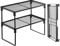 Tomorotec 2er-Set Küchenschrank Organizer – Stapelbares und faltbares Regal für Schrank, Gewürzregal, Küchenregal und Regaleinsatz für Küchenschrank, Ideal für Arbeitsplatte und Schrankaufbewahrung
