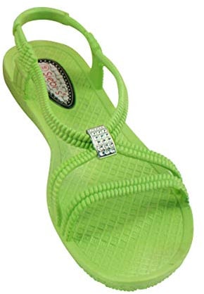 Badeschuhe Damen - Tenno - Schwimmschuhe Badesandalen Frauen - fällt klein aus - schmaler Schnitt - lime, 41