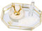 Samanoya Golden Mirror Cosmetic & Perfume Organizer - Makeup Tray for Vanity, Dresser, Bathroom, Bedroom & Tabletop (315*215*50mm)