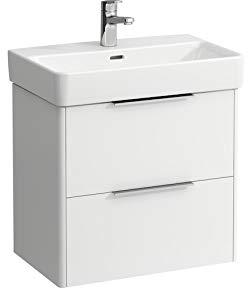 Laufen Base Waschtischunterschrank, 2 Schubladen, für Waschtisch 818959, Farbe: Snow (weiß matt)