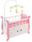 Bayer Chic 2000 - Puppenbett mit Mobile, Puppenmöbel, Puppenzubehör, Stars pink