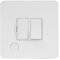 Soho Lighting White Metal Flat Plate 13A Switched Fuse Connection Unit Flex Outlet Wht Ins Screwless