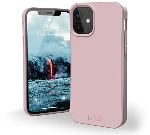 Urban Armor Gear Outback-Bio Hülle Apple iPhone 12 Mini (5,4 Zoll) Schutzhülle (Biologisch abbaubare Materialien, Wireless Charging kompatibel, Sturzfeste Handyhülle, Ultra Slim Bumper) Lilac