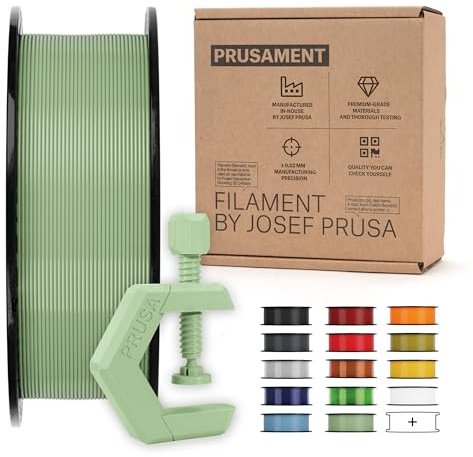 Prusament 3D-Drucker Premium Filament PETG Pistachio Green 1,75 mm – 1 kg | Hochpräzision ±0,02 mm – Warping-arm – Starke Schichthaftung – Verwicklungsfrei – Ideal für Anfänger & Profis