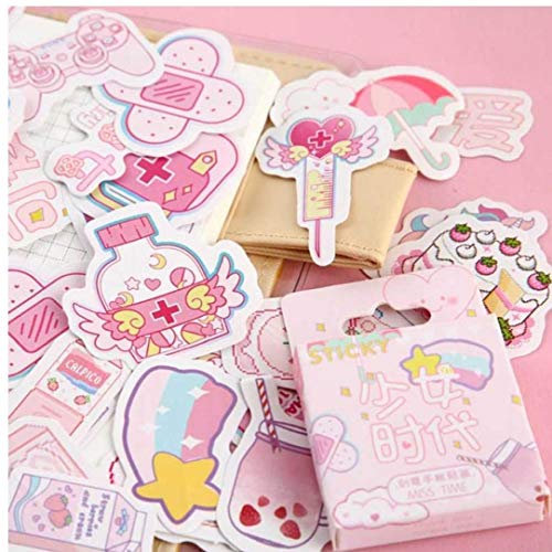 46pcs Tagebuch Planer Dekorative Aufkleber Adhesive Aufkleber Kawaii Tiere Scrapbooking Fertigkeit Sticker