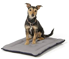 Wallace & Jones | Wendedecke pflegeleicht waschbar bis 95°C - gepolsterte Indoor/Outdoor Liegedecke für Hunde | Hundedecke - 60 x 45 cm - Schwarz/Grau