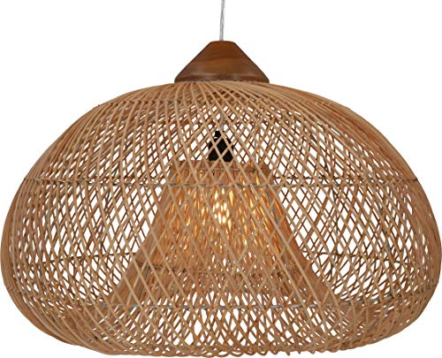 GURU SHOP Große Deckenlampe/Deckenleuchte, in Bali Handgemacht aus Naturmaterial, Rattan - Modell Marilla, 40x56x56 cm
