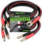 GearIT Câble de haut-parleur 14 AWG avec connecteurs banane (lot de 2, 1 mètre), calibre 14 Ga pour son surround HiFi bi-Wire Bi-Amp HiFi - 99,9% cuivre OFC, embouts plaqués or,