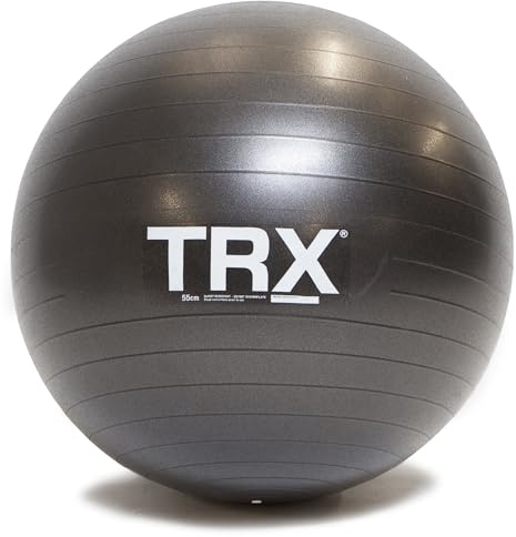 TRX Training Stability Ball for Improving Posture and Core Strength, Yoga Ball for Gym, 55 cm