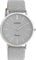 Oozoo Vintage Damen Armbanduhr mit Glitzer Ziffernblatt und flachem Lederband Ø 40 mm in verschiedenen Varianten, Silber/Silbergrau/Glitzer, Armband