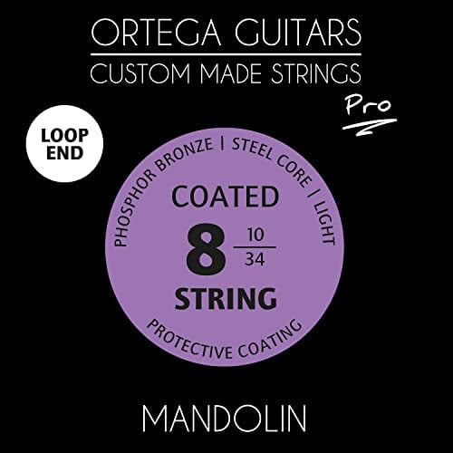 Ortega Guitars Custom Made Strings - Pro - Mandoline - 8 Saiten/Loop ends - Phosphor Bronze beschichtet (MAP-8)