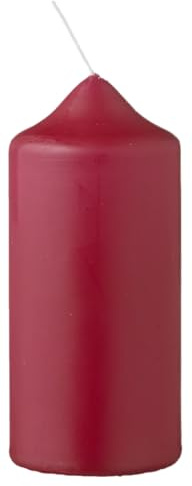 METRO Professional Stumpenkerzen, Ø 58 x 130 mm, 6 Stück, Brenndauer: ca. 30 Stunden, 100% Paraffin, für Haushalt, Feiern und Gastronomie, bordeaux