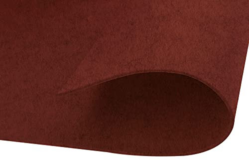 INNSPIRO Fieltro acrílico granate oscuro láminas adhesivas 20x30cm.x2mm. 220gr./m2 10u. Material muy utilizado para manualidades y decoración