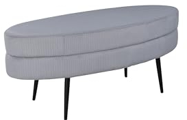Venture Home Otto Pouf - Schwarz/Grau Cord