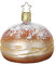 Inge-glas - Christbaumschmuck, Weihnachtsbaumschmuck - Krapfen - Glas - Farbe: braun - Höhe 6,5 cm