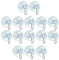 AKH® Clear Suction Hooks | Pack of 15 | 2.2cm Rubber Sucker Pads with Metal Hook | Strong Hanging Hook for Christmas Hanging Decorations Signs Mirror Glass Kitchen Bathroom Wall Festivals Decorations