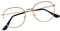 JoXiGo Lesebrille Damen Herren Gold +1.0 Metall Rahmen Nerdbrille Klar Linse + Brillenband