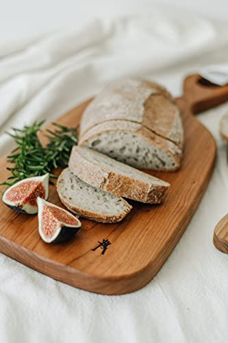 1 Stück Schneidebrett geschwungen Kirsche groß Manufaktur Martinshof Kräuterschneidebrett, Arbeitsbrett, Naturholzbrett, Vesperbrett