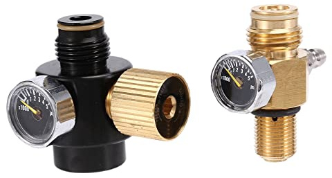 Compasty Druckminderer für Luftbehälter, PCP, einstellbarer Druck, 0 – 2800 Psi und Tankstiftventil, 300 bar, 5/8-18UNF