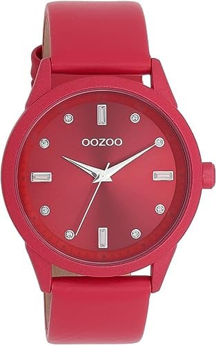 Oozoo Timepieces Damen Uhr | Armbanduhr Damen mit Lederarmband | Hochwertige Uhr für Frauen | Edle Analog Damenuhr in rund C11286