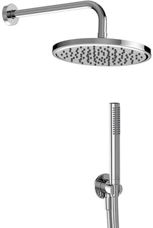 Ideal Standard - Idealrain, Kit doccia tondo 5 pezzi, Set accessori doccia per bagno, Cromato