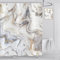 ASDCXZ Marmor Duschvorhang 180x220 cm, Modern Abstrakt Grau Gold Weiß Braun Marmor Optik Textur Waschbar Stoff Bad Duschvorhänge Polyester Textil Wasserdicht Duschvorhang für Badewanne mit 12 Haken