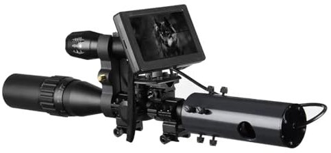 SUZLAZYR LED Digitale a infrarossi da 850 NM IR Ambito di Visione Notturna Macchine fotografiche Monoculare per Visione Notturna con Schermo da 4,3 Pollici per Dispositivo di Caccia all'aperto