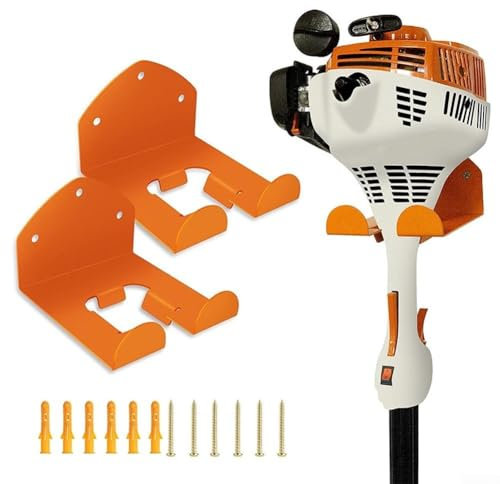 Heavy Duty Garage Storage Hooks, Wall Mount Garage Storage Trimmer Rack Garden Power Tool Organizer Hangers for Grass Trimmer, Hedge Trimmer, Garage Wall