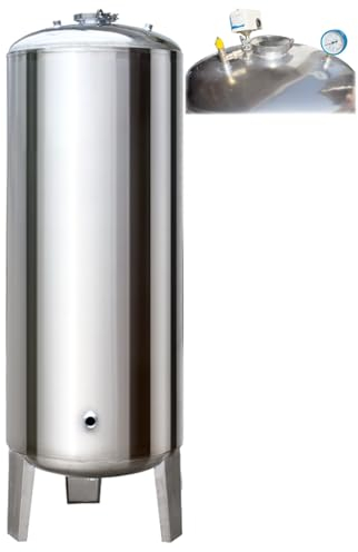 LXLZYXSF Brunnen-Druckbehälter Explosionsgeschützt Wasserspeicher, Wasserbehälter Mit Entlüftungsventil, Druckschalter, Druckmesser (Color : with Cleaning Port, Size : 160L/42gal)