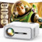 VIZONY Mini Projector with WiFi and Bluetooth, 450ANSI 1080P FHD Home Movie Projector, Portable Outdoor Projector with 250 Display+Zoom, Compatible w/Phone//Laptop/TV Stick-Indoor&Outdoor