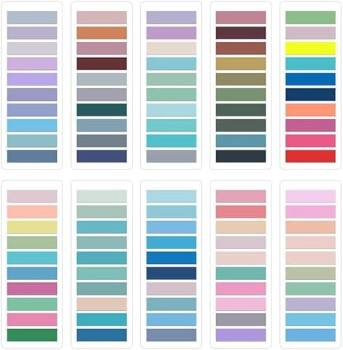 2000 Piezas Marcadores Adhesivos, Marcapaginas Adhesivos, Notas Adhesivas Índices, Pestañas Adhesivas de Multicolor, Indices Adhesivos para Notas, Libros, Archivos, Escuela, Oficina (2000pcs)