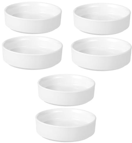 Sosoport 6 Pièces Pot De Fleurs en Céramique Fond De Pot De Fleurs Bacs D'égouttement pour Plantes Soucoupes pour Plantes Soucoupe pour Planteur De Bonsaï Plateaux De Pots De Fleurs Blanche