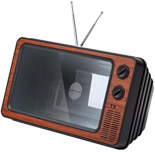 12 Retro TV Amplifier Phone Screen Magnifier, 3D HD Mobile Phone Screen Magnifying Enlarger for Movies Videos Games, Fit for All Smartphones