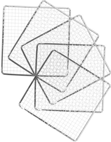 BESPORTBLE 5 Pezzi Griglia A Rete Da Campeggio Griglia Per Barbecue Griglia Rettangolare Tappetino Da Cucina Robusto E Facile Da Pulire Per Grigliate Allaperto