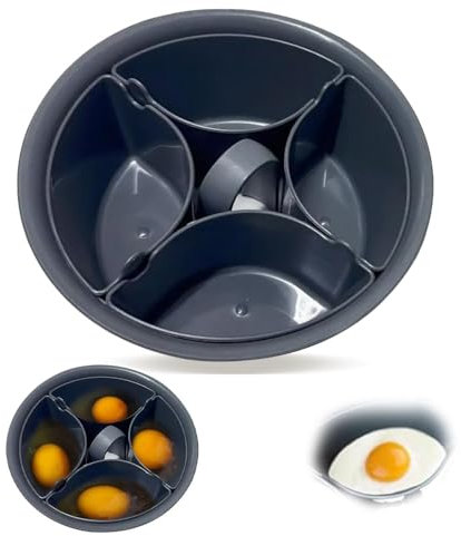 Mtlhbcg Thermomix Cuiseur à œufs compatible avec TM5 TM6 TM31, support de cuiseur à œufs, 4 œufs, cuiseur à œufs combiné, cuiseur à œufs 2 en 1, pochés dans la TM/MC, accessoires Thermomix, œufs