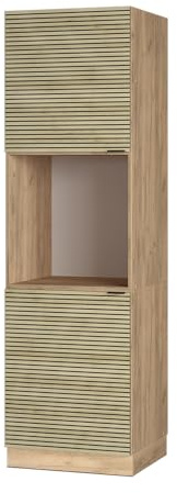Vicco Herdumbauschrank Fame-Line, Eiche Paneel, 60 cm | MDF-Front · Soft-Close · Höhenverstellbare Füße · Metallgriffe · Einfache Integration ✓