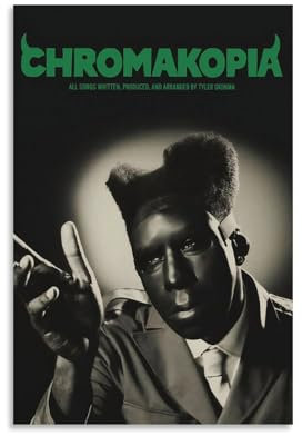 CDOKTPHJ Tyler The Creator-Poster, Chromakopie, Albumcover, signiert, limitierte Auflage, Poster, Musik-Leinwandposter für Schlafzimmer, Wandkunst, Dekor, Poster und Drucke, ungerahmt 30 x 45 cm,