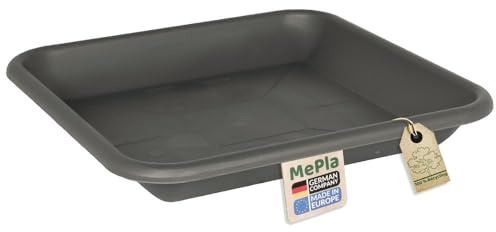 MePla Untersetzer Quadrat 41x41 cm (Innen: 30,1x30,1 cm) - Anthrazit, wetterfest aus UV-beständigem Kunststoff