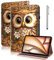 GLANDOTU Coque pour Samsung Galaxy Tab S6 Lite 10.4 2024/2022/2020(SM-P620/P625/P610/P615/P613/P619),Étui Housse de Protection Ultra Fin en Cuir PU avec Fonction Support -Cerceau d'or