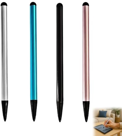 keyxer Pack de 4 Stylets Tactiles Universels pour Tablette - Stylo pour Tablette Tactile Ultra - Précis, conçus pour Une expérience de Navigation exceptionnelle. Compatible avec iPhone et Plus