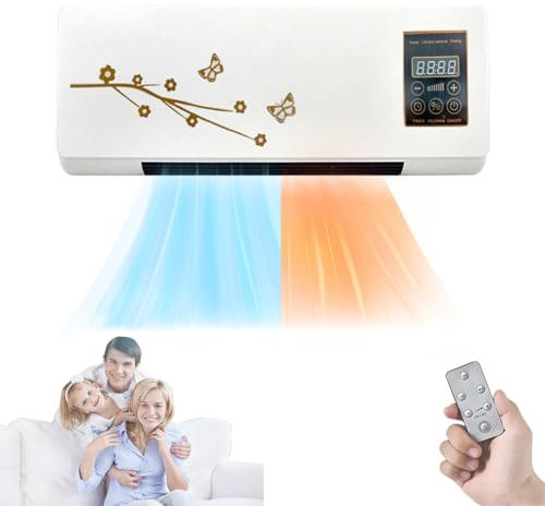 Ribili Portable Air Conditioning, Ductless Air Conditioner, Mini Split AC/Heating System, Wall Mounted Air Conditioner with Remote Control & Timer