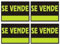 PCMOVILES – Pack de 4 Carteles “SE VENDE” de PVC Reflectante Verde 35×50 cm | Señal de Venta Resistente | Ideal para Inmobiliarias y Particulares | Uso Exterior e Interior