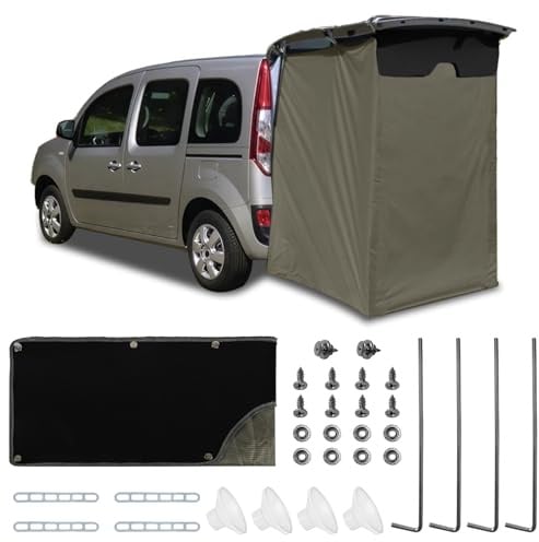 Heckzelt Ersatz für VW T4/T5/T6/T6.1, Heckklappenvorzelt Autozelt Tragbares, Wasserdichtes Auto-Heckklappenzelt für T5 T6 Bus Vor Zelt SUV Van Camping