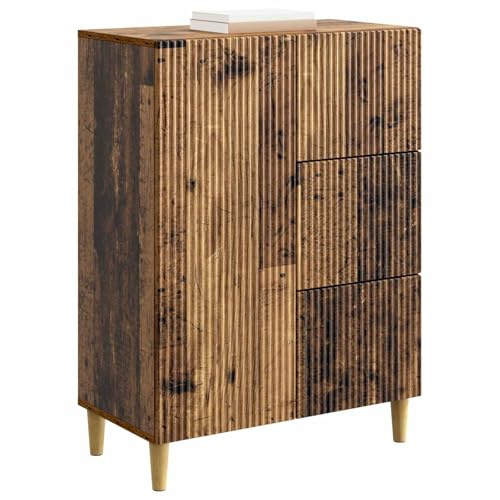 vidaXL Sideboard Altholz 66 x 34,5 x 90 cm Holzwerkstoff, Wohnzimmer, Vintage Sideboard, modernes Aufbewahrungsgestell, rechteckiger Holzschrank für stylische Organisation